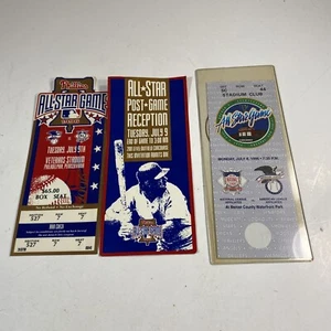 MLB All Star Game 1996 Full Ticket mit Empfangseinladung & Double A Ticket - Bild 1 von 6