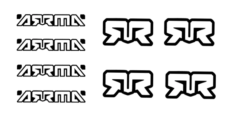 ARRMA  Mini  ( 8 Piece ) Logo  DIE-CUT  Decal  Kraton  Mojave  Typhon  Outcast - Image 1 of 1