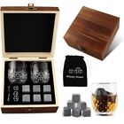 Box Whiskey Stones Set Natural Stones Ice Cubes Reusable