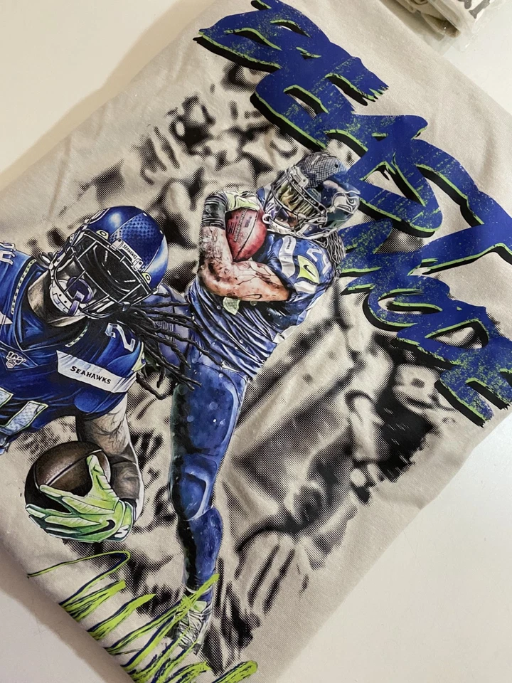 Camisa Seahawks Marshawn Lynch Beast Mode Camiseta Homenaje, Legion of Boom Foto 1 de 4