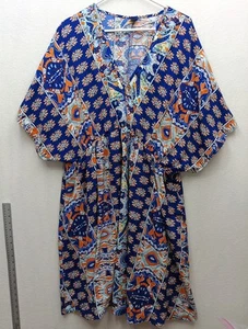 Shein Curve Womens 4XL Dress Navy Romantic Bohemian  - Picture 1 of 6