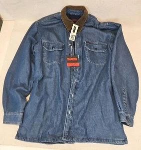 Neu mit Etikett Wolverine Boots and Gear LT Jeanshemd Jacke Fleece Cordkragen - Bild 1 von 8