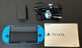 Sony PlayStation PS Vita PCH-2000 Slim Aqua Blue Model Great Condition