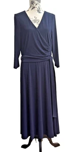 NUEVO CON ETIQUETAS LAUREN Ralph Lauren Vestido Azul Marino Talla 14 NUEVO - Imagen 1 de 9