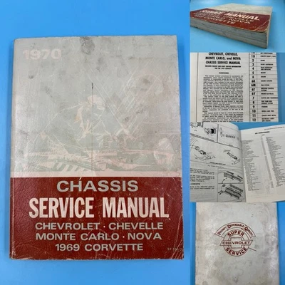 Chevrolet - Chevelle Monte Carlo Nova 1969 Corvette 1970 manual de servicio chasis Foto 1 de 4