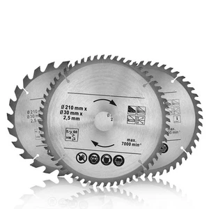 3-Pack 210mm 24 48T 60T TCT Circular Saw Blade Disc For Wood Cutting - Picture 1 of 9