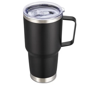 30 oz Tumbler with Handle and Lid, Stainless Steel Tumblers Double Wall Vacuu... - Picture 1 of 7
