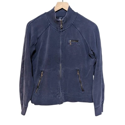 Chaqueta Gap Cremallera Completa Para Mujer L Azul Cuello Simulado Bolsillos con Cremallera Atletismo Activo Y2K Foto 1 de 4