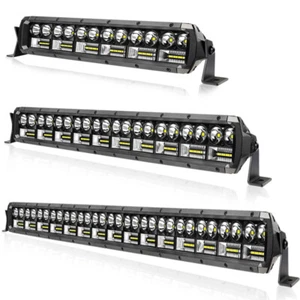 12" 20" 30" 40" Straight LED Work Light Bar 54"INCH Curved Driving Lamp Offroad - Picture 1 of 95