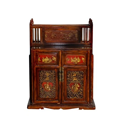Винтажный китайский золотой резной свадебный шкаф Fujian cs5857 - Изображение 1 из 4