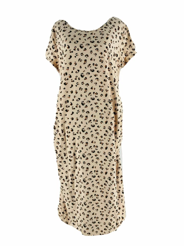 Womens Size XS Maternity Dress Isabel BRAND Leopard Print Short Sleeve