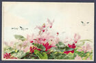 Cyclamen and butterflies - Catherine Klein art postcard - Meissner