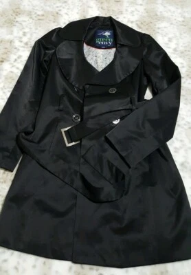 Gabardina Swing Green with Envy negra de doble botonadura para mujer talla S y acampanada nueva sin etiquetas Foto 1 de 4