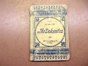 The DOLOMITES Grieben's Guide Books Volume 154 Circa 1911 Complete with Map LQQK - Picture 1 of 14