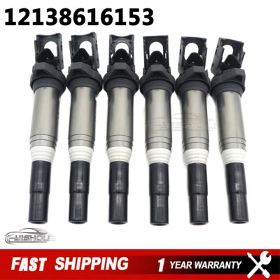 Bobinas de encendido 6 piezas 12138616153 0221504470 para BMW 325i 328i 335 525 528 530 535 Foto 1 de 4