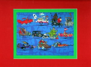 WACKY RACES FIELD Of 11 RACERS PRINT PROFESSIONALLY MATTED Hanna Barbera - Picture 1 of 1