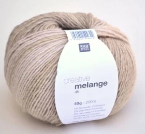 Rico filato lana per maglieria Melange DK doppio merino uncinetto lavabile in lavatrice 8 strati - Foto 1 di 4