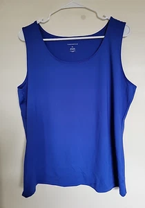 Charter Club Plus Size XL Womens Royal Blue Sleeveless Casual Tank Top - Picture 1 of 3