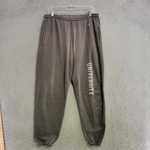 Washington State Cougars Sweatpants Men L Large Gray Champion Drawstring Pockets Cover