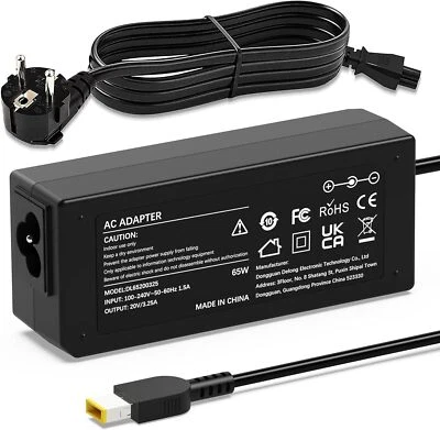 65W AC Adapter Charger For Lenovo X240 X250 T440 T450 T460 T470 L450 ADLX45NDC3A - Image 1 of 3