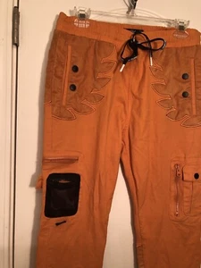 Herren The Hideout Clothing Orange Blühend Cargo Baumwolle Jogginghose Größe M - Bild 1 von 11