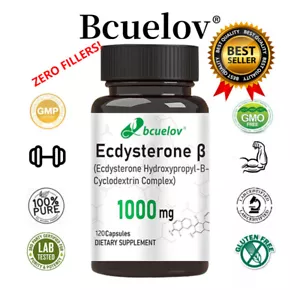 Ecdysterone 1000mg 30 to 120 Capsules Muscle Building Testosterone Strong Anabolic - Picture 1 of 10