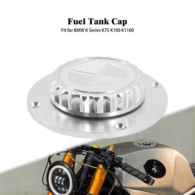 Gas Feul Tank Cap Oil Tank Petrol Cap Chrome Cover Fit For BMW K1 K75 K100 K1100 - Image 1 of 4