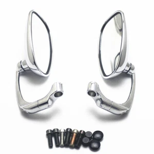 Espejo retrovisor lateral cromado moto 8mm 10mm tornillos universales touring - Imagen 1 de 5