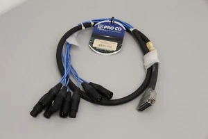Brand New Pro Co DD8TXFXM-5 8-channel DB25 To XLR Male/Female Snake 5' - Picture 1 of 5