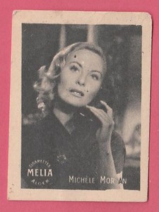 Cigarettes Melia Algeria Rare 1950s Film Star Tobacco Card - Michelle Morgan