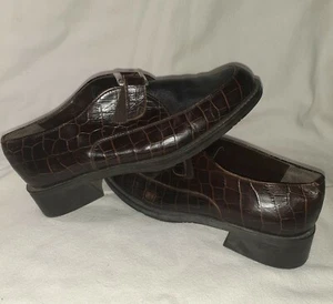 New Woman's Brighton Made In Italy Designer Shoe Crocodile Alligator Leather - Picture 1 of 8