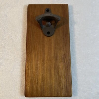 Abridor de Botellas Colgante/Acabado Magnético Arce Madera Cait Hierro Barra Rústica Hombre Cueva Foto 1 de 4