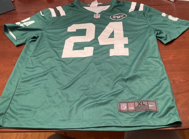 Nike NFL Jets Revis Grey/Green 5G On Field Football Jersey #24 (M3)