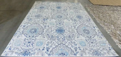 CREAM / LIGHT GREY 8' X 10' Back Stain Rug Reduced Price 1172582991 MAD600C-8 - Image 1 of 4