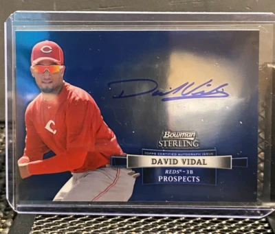 David Vidal 2012 Bowman Sterling Prospect Auto - Reds  - Image 1 of 2