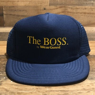 De colección WearGuard Sombrero Snapback Gorra de Camionero Para Hombres Azul The Boss Ropa de Trabajo Años 90 LEER Foto 1 de 4