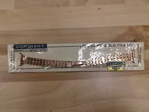 Nos Vintage Dominant Loop End 1/20-14KT Roségold gefüllt Damen Uhrenarmband - Bild 1 von 3