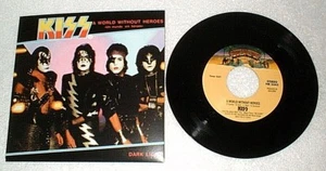 KISS "A World Without Heroes" B/W "Dark Light" Spain Picture Sleeve Box Set Ace - Picture 1 of 5