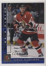 2001 ITG Be A Player Memorabilia Sapphire Chicago Sun-Times /10 Shawn McEachern