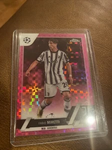 2023 Topps Cromato UEFA Champions Fabio Miretti Rosa/250 Juventus - Foto 1 di 4