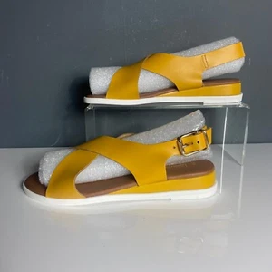 Ladies Kaleidoscope Sandal - New Leather - Yellow - Size 6 / 39 - Picture 1 of 24