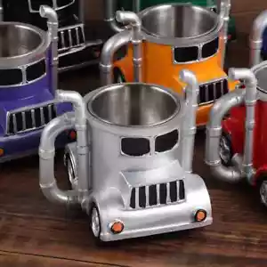 Durable Truck Coffee Mug Semi Truck Handcrafted Coffee Cup Semi-trailer - Picture 1 of 12