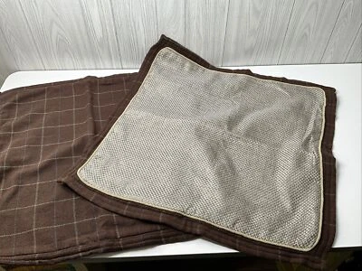 Basket Weave/Ratan Croscill Home Euro Pillow Sham 26" Brown Set of 2 - Image 1 of 4