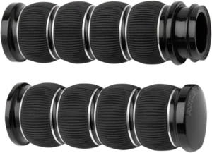 Arlen Ness Black Ring Leader Fly By Wire Style Fusion Series 1” Grips 07-315 - Picture 1 of 1