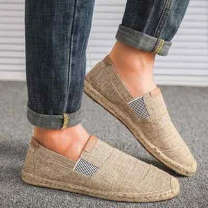 Zapatos De Lona Transpirables Mocasines De Hombre Alpargatas Suave Sin Cordones - Imagen 1 de 9