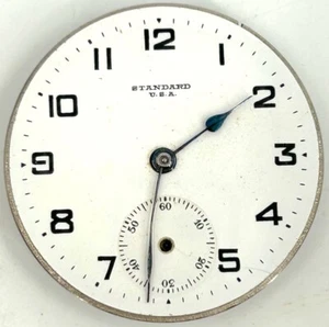 Antique New York Standard Watch Co Pocket Watch 19 Lignes MOVEMENT & DIAL - Picture 1 of 4