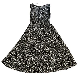Jessica Howard Polka Dot Dress Womens 12 VTG Breezy Sleeveless Midi Normcore - Picture 1 of 13