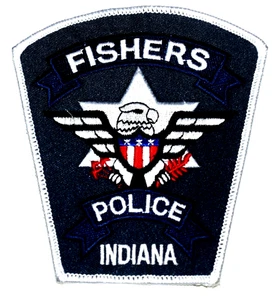 FISHERS INDIANA IN Police Patch BALD EAGLE OLIVE BRANCH ARROWS STAR 1S - Picture 1 of 1