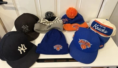 Lote de 4 sombreros New York Knicks and Yankees. New Era 9fifty 59fifty, 47’ Marca NBA MLB Foto 1 de 4