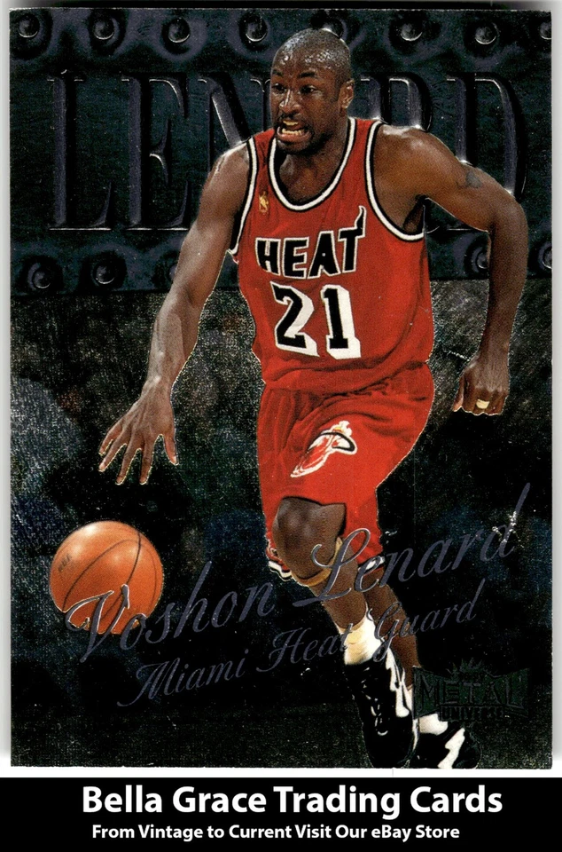 1998-99 Metal Universe Voshon Lenard #3 Miami Heat NBA Basketball - Image 1 of 2